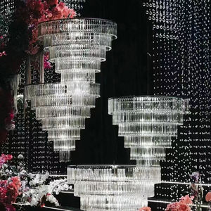 Lustre LED en acrylique pour mariage, bar à glace, luxueux, multicolore, pour plafond AC, idéal pour les banquets, salles de réception et décorations de fête, écologique - Product Image 1