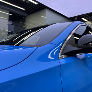 Película de revestimiento de vinilo para coche, revestimiento de PVC para el cuerpo del coche, Color azul profundo brillante, <span class=keywords><strong>precio</strong></span> al por mayor - Product Image 4