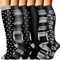 Chaussettes de compression unisexes en cuivre OEM pour le soutien du genou pour les infirmières en cours d'exécution randonnée récupération chaussettes de sport