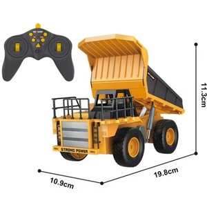 SJY-13555 1/24 9CH Voiture RC semi-alliage, camion benne de simulation radiocommandé, modèle d'ingénierie routière - Product Image 2