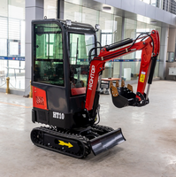 Excavator Mini HT-10B Berat Kerja 1000kg, Mesin Penggali Kecil Dengan Sertifikasi EPA/CE