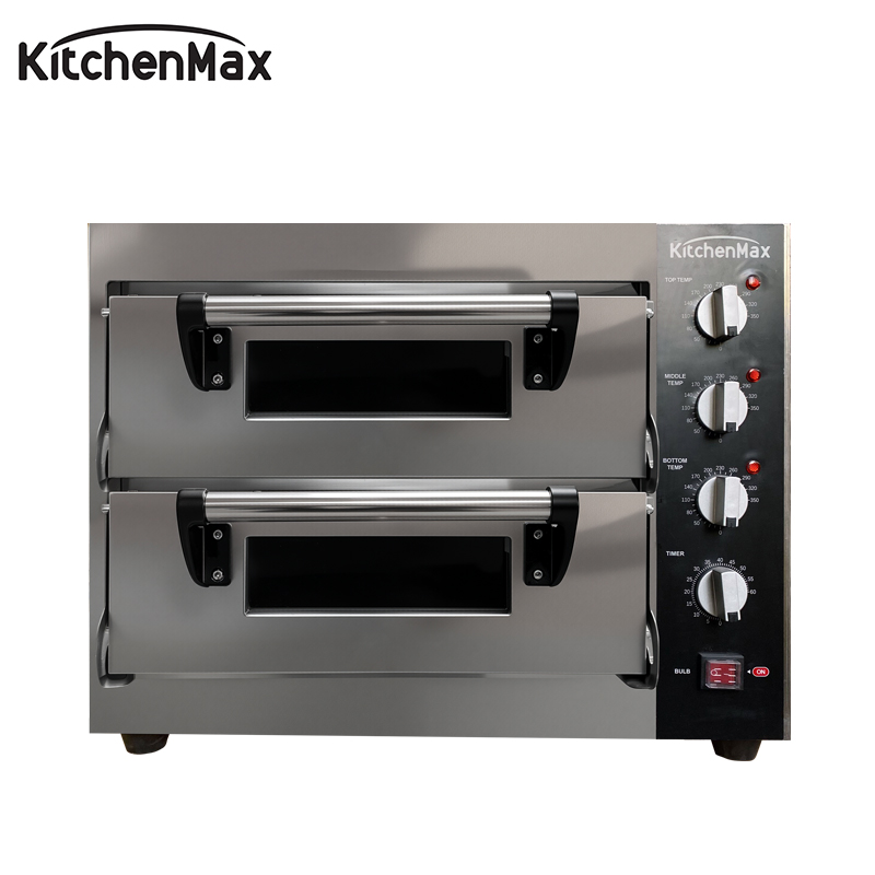 KitchenMax, пекарня, кухонное оборудование для выпечки, печь для пиццы, коммерческая двухэтажная электрическая автоматическая палубная печь, оптовая цена