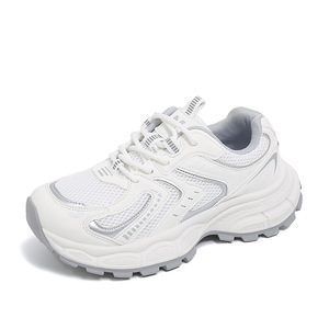 Zapatillas Deportivas de Mujer con Suela Gruesa, Parte Superior de Malla con Cordones, para Deporte y Ocio, Casuales, con Amortiguación y Aumento de Altura - Product Image 5