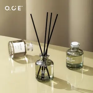 Mewah Kualitas Tinggi 100/150/200Ml Botol Kaca Tubuh Besar Label Logo Cetak Memberikan Aroma Bebas Debu Aroma Reed Diffuser