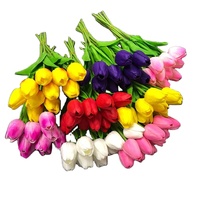 Fleur artificielle tulipe au toucher réel, style nordique, simulation de fleur de tulipe en PU pour la décoration de mariage, de la maison et de la chambre