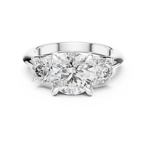 Bague de fiançailles VBR JEWELS pour femme en or massif 18 carats, 6 grammes, diamant de laboratoire taille brillant, certifiée IGI, plaqué rhodium, luxe - Product Image 3