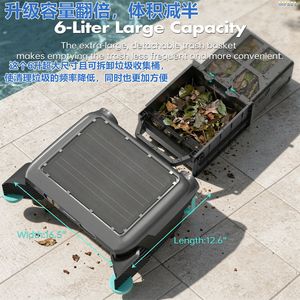 Nettoyeur de piscine solaire automatique, robot aspirateur à énergie solaire pour le nettoyage des piscines extérieures avec filtre en maille - Product Image 4