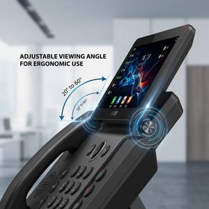 Téléphone IP intelligent Wi-Fi 6 V66 avec écran tactile HD 7 pouces, antibactérien 5.4, 116 touches DSS, téléphone de bureau vidéo SIP pour le bureau - Product Image 6