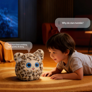 Robot Inteligente de Peluche Relleno de Algodón PP Súper Suave con Ojos LCD, Juguete con IA, Regalo de Cumpleaños para Niños - Alivio del Estrés y Compañero Literario - Product Image 2