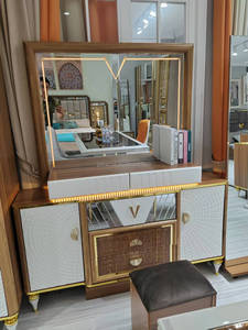 Elegante Set di Mobili per Camera da Letto, Stile <span class=keywords><strong>Africano</strong></span>, Minimalista e Lussuoso, Misura King Size - Product Image 4