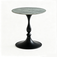 Table basse de luxe moderne en métal doré et verre de style nordique pour salon