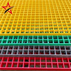 Chất lượng cao chống cháy <span class=keywords><strong>FRP</strong></span> Lưới sợi thủy tinh xây dựng lưới cho sàn biển lối đi sàn nền tảng điện grit - Product Image 1