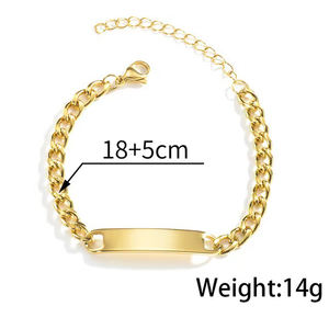 Bracelet en acier inoxydable personnalisé rectangulaire de Zhongzhe Jewelry, peut être gravé au laser, logo DIY, cadeaux de Noël, bracelet pour <span class=keywords><strong>couple</strong></span> - Product Image 5
