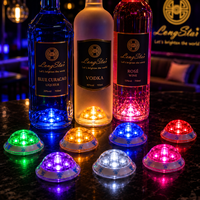 Longstargift Présentoir à vin multicolore personnalisé pour boîte de nuit, service de bouteilles, présentation de boissons, éclairage LED pour bouteilles