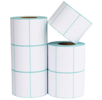 Étiquette autocollante Papier d'étiquette thermique directe Étiquette thermique vierge Rouleau d'étiquettes pour épicerie et supermarché