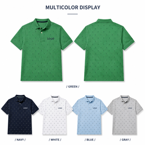 Polo de Golf Personalizado para Hombre, con Diseño Jacquard de Puntos, Transpirable, para Club de Campo, Estilo Casual de Negocios, Marca Privada, OEM - Product Image 2