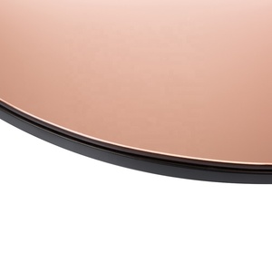 <span class=keywords><strong>Miroir</strong></span> mural décoratif moderne SWT, <span class=keywords><strong>grand</strong></span> <span class=keywords><strong>miroir</strong></span> contemporain <span class=keywords><strong>vintage</strong></span> de couleur or rose teinté - Product Image 2