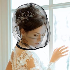 Velo de novia corto con apliques, estilo europeo y americano, de <span class=keywords><strong>tul</strong></span>, con máscara y empaque individual. - Product Image 2