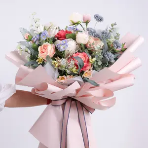 Kalp çiçek ambalaj kağıdı çiçek dükkanı ambalaj malzemesi toptan buketi ambalaj kağıdı sevgililer günü