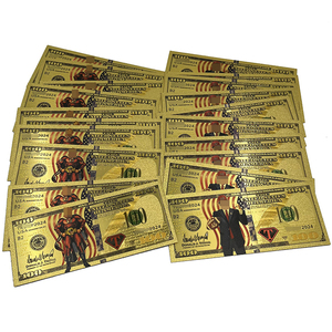 America EX-President 100 dollars carte d'argent <span class=keywords><strong>en</strong></span> plastique 24k feuille d'<span class=keywords><strong>or</strong></span> plaqué billet de banque - Product Image 4