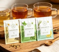 Sachets d'emballage biodégradables mats pour thé à la camomille, petits sachets thermoscellables, résistants à l'humidité, pour thé Yerba et snacks