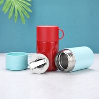 Venta al por mayor de fábrica: Termo de acero inoxidable sin BPA para alimentos, calentador de comida, botellas de vidrio Boston redondas con bomba.