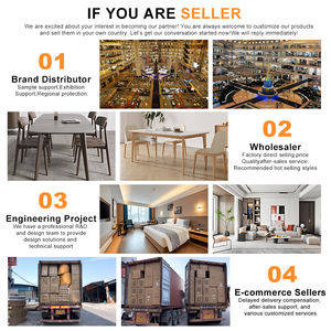 Ensemble <span class=keywords><strong>de</strong></span> <span class=keywords><strong>table</strong></span> à manger rectangulaire en bois moderne et durable avec 6 chaises pour hôtel, villa ou appartement - Product Image 5