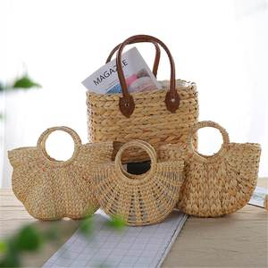 Vietnam pas cher prix naturel rotin panier paille voyage loisirs femmes sac à la main rotin bambou mode sac de plage - Product Image 5