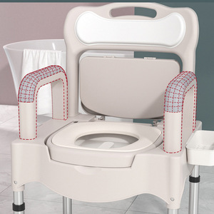 <b>Commode</b> <b>Chair</b> With Built In Potty Aluminum Frame For Disabled And Pregnant Women Toilet Seat Large Straight Body Multifunction - Product Image 3