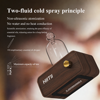 Diffuseur d'huiles essentielles HIITII sans eau en bois de frêne et verre, aromathérapie, décoration d'intérieur, diffuseur d'arômes artistique rechargeable