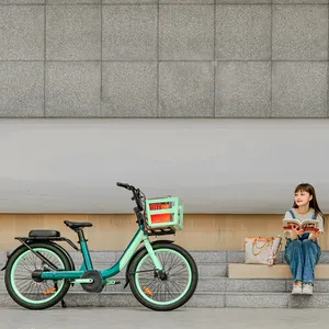 Bicicletta da pendolare per bici da città a velocità singola con batteria nascosta ebike elettrica vintage