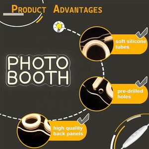 Panneaux <span class=keywords><strong>de</strong></span> photomaton pour décoration murale, LED à luminosité réglable, résistants aux intempéries, panneau 'Ouvert' pour <span class=keywords><strong>la</strong></span> <span class=keywords><strong>photographie</strong></span> en extérieur - Product Image 3