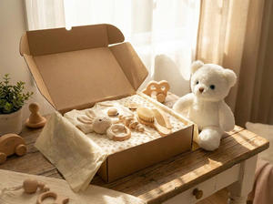 KAIYUE Coffret Cadeau <span class=keywords><strong>Naissance</strong></span> 7 Pièces en Coton, Grenouillère, Cadeau de <span class=keywords><strong>Naissance</strong></span> <span class=keywords><strong>Personnalisé</strong></span>, Crochet Fait Main, Boîte d'Appréciation pour Nouvelle Maman - Product Image 3