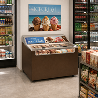 Kommerzielle Eiscreme-Vitrine 92cm Höhe Temperaturbereich -22 bis -18°C 222L/283L Kapazität Speziell für Eiscreme-Läden Premium