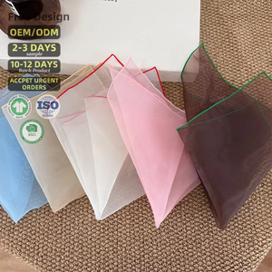 ผ้าออร์แกนซ่าแบบย่อยสลายได้เป็นมิตรกับสิ่งแวดล้อม สำหรับห่อของขวัญ ใช้ซ้ำได้ รีไซเคิลได้ เย็บขอบอย่างดี สำหรับบรรจุภัณฑ์ส่งเสริมการขาย - Product Image 4