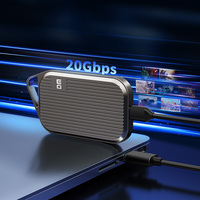 SSD Portabel 2000MB/S Kecepatan Tinggi USB 3.2 Gen 2 Tipe C 1TB 2TB Hard Drive Eksternal Solid State Drive