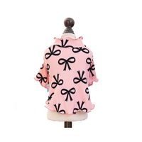 PETCIRCLE Polyester huisdierkleding voor kleine honden puppy's schattig herfst/winter hartprint strik casual stijl voor Valentijnsdag