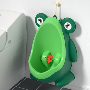 Dessin animé grenouille pot toilette formation urinoir pour garçons avec crochet Portable debout urinoir pot formateur avec drôle cible de visée - Product Image 6