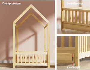 <span class=keywords><strong>Lit</strong></span> double pour enfants en bois massif en forme de château de princesse écologique moderne, <span class=keywords><strong>lit</strong></span> en bois robuste pour tout-petits pour la chambre à coucher - Product Image 2