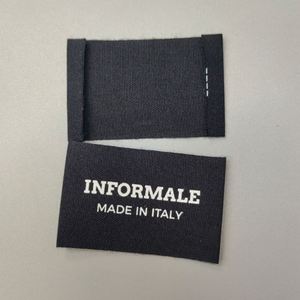 Professional Custom Printed Cotton T-Shirt Care Labels <b>Puff</b> Centerfold Warning Cotton Label for Garments - Product Image 3