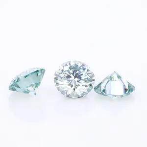 Starsgem Đá Tổng Hợp Màu Xanh Dưới Cùng Xem Ánh Sáng Màu Xanh Vòng Moissanite Top Xem Siêu Rõ Ràng Moissanite Kim Cương Cho Mỗi Carat