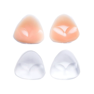 Almohadillas <span class=keywords><strong>de</strong></span> silicona triangulares engrosadas <span class=keywords><strong>de</strong></span> gran venta, inserto invisible, para bikini, sin costuras, realzadoras - Product Image 1