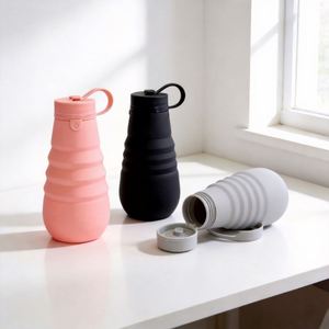 Nueva Taza Plegable Portátil de Silicona de 500 ml, a Prueba de Fugas, Libre de BPA, Apta para Lavavajillas, con Tapa de Mosquetón para Deportes al Aire Libre y Viajes - Product Image 5