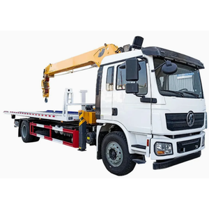 Camión de Remolque de Servicio Pesado Shacman 4X2, Camión <span class=keywords><strong>Portacoches</strong></span> con Grúa y Plataforma Plana - Product Image 1