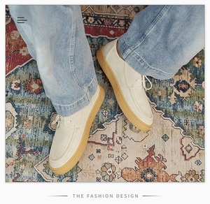 Nuevos Zapatos de Trabajo de Hombre de Caña Baja, Modernos, Versátiles, Casuales, con Punta Cuadrada, Transpirables, Antideslizantes, Zapatillas de Trabajo Juveniles a la Moda - Product Image 5