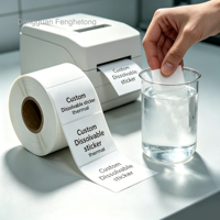 Étiquettes personnalisées thermosolvables à transfert thermique, autocollants sans résidu pour tubes à essai, faciles à décoller