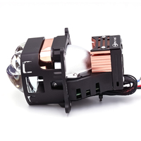 HENVVEI 85W 6000K Matrice Lentille Carrée V8 LED Projecteur Lentille Phare 3 Pouces Corps Court Voiture LED Lentille Avant Lampe Kit Lumière
