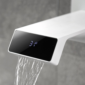 All-<b>Copper</b> Double <b>Handle</b> Wall-Mounted Bathroom Basin Ceramic Core Light Luxury Hot Cold Water Electroplated FL-B011 Wall-Mounted - Product Image 3