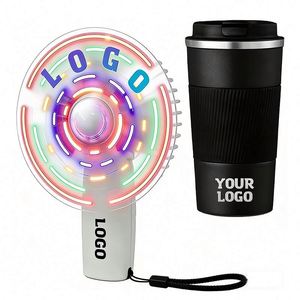 Wholesale Mini Portable Custom Logo Battery Led Display Hand Message Multi-function Fashion Fan Wedding Guest Business Gift - Product Image 1