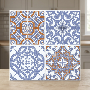 Carreaux en céramique à fleurs rustiques de style marocain 30x30cm Décoration de sol de salon mate - Product Image 6